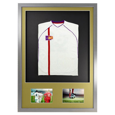 Rugby Shorts Vivarti Shirt Display Frame: DIY-Rahmen Für Fußball-, Rugby- Oder Cricket-Trikots – Schwarz/weiß, 60x80 Cm! Football Vitrine