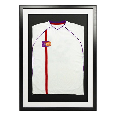 Vivarti DIY Sports Shirt 3D Black  Frame 50 x 70cm White Mount, Black Backing Card