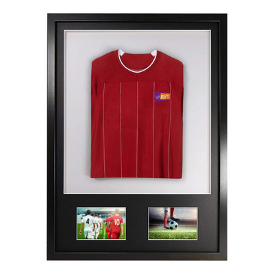 Vivarti DIY Sports Shirt 3D + Double Aperture Black  Frame 50 x 70cm Black Mount, White Backing Card