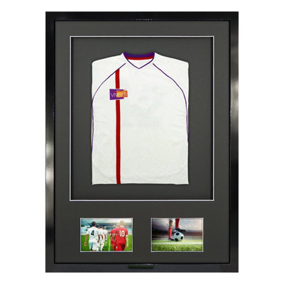 Telaio Vivarti Junior Standard Telaio Vivarti DIY Junior Standard Sports Shirt Display 50 X 70cm - Cornice Bianca, Telaio Interno Nero, Scheda Di Supporto Nero Display Maglietta Sportiva 50x70