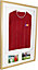 Vivarti DIY Sports Shirt Display 3D + Double Aperture Oak Frame 61 x 91.5cm White Mount, White Backing Card