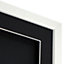 Vivarti DIY Sports Shirt Display 3D + Double Aperture White Frame 50 x 70cm Black Mount, Black Backing Card