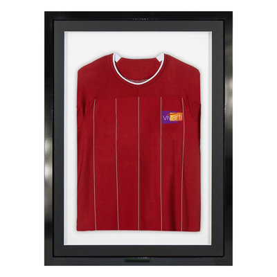 Vivarti DIY Sports Shirt Display 3D Gloss Black Frame 50 x 70cm Black Mount, White Backing Card