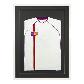 Vivarti DIY Sports Shirt Display 3D Gloss White Frame 60 x 80cm Black Mount, Black Backing Card