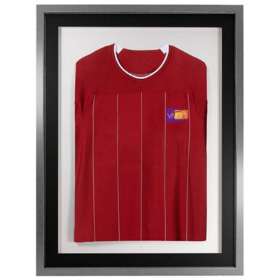Telaio Vivarti DIY Junior Standard Sports Shirt 50 x 70 cm - Telaio nero, Telaio interno nero, Scheda di supporto bianco