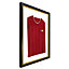 Vivarti DIY Sports Shirt Display Standard Gloss Black Frame 60 X 80cm Gold Inner Frame, White Backing Card