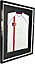 Vivarti DIY Sports Shirt Display Standard Gloss Black Frame 60 x 80cm White Inner Frame, Black Backing Card