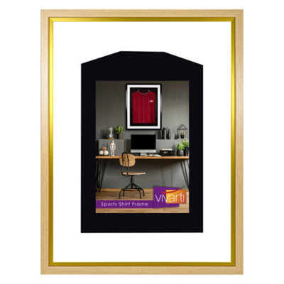 Vivarti DIY Sports Shirt Display Standard Oak Frame 60 X 80cm Gold ...