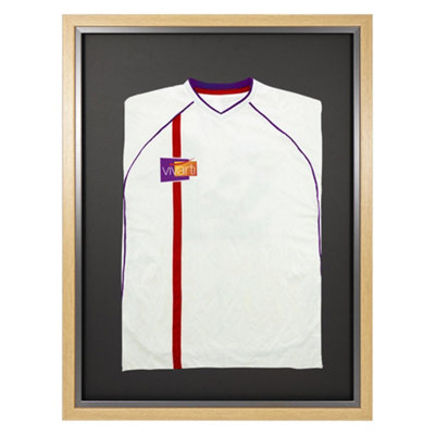 Vivarti DIY Junior 3D Gemonteerd Dubbel Diafragma Sportshirt Display Frame A1 594 X 84cm Zwart Frame Zwarte Houder Witte Rugkaart