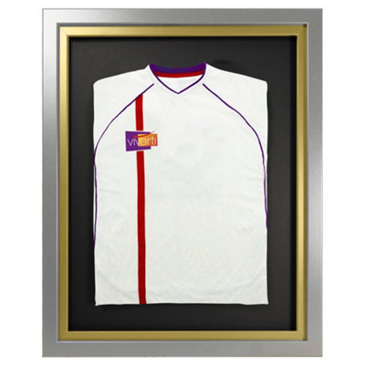 Vivarti DIY Sports Shirt Display Standard Silver Frame 40 x 50cm Gold ...