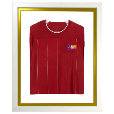 Vivarti DIY Sports Shirt Display Standard White Frame 40 x 50cm Gold ...