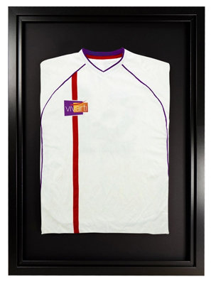 Vivarti DIY Sports Shirt Standard Black  Frame 50 x 70cm Black Inner Frame, Black Backing Card