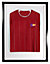 Vivarti DIY Sports Shirt Standard Black  Frame 50 x 70cm White Inner Frame, White Backing Card