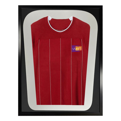 Vivarti DIY Junior Standard Sports Shirt Display Frame 50 x 70 cm - White Frame, Black Inner Frame, Black Back Card