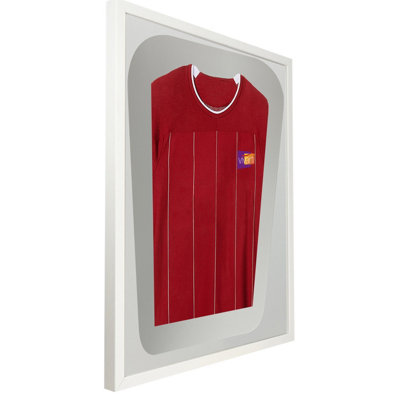 Vivarti DIY Tapered 3D Mounted Sports Shirt Display Gloss White Frame 60 x 80cm White Mount,White Backing Card