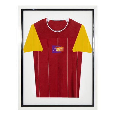 Vivarti DIY Tapered Sleeve Standard Sports Shirt Display White Frame 40 x 50cm Black Inner Frame,White Backing Card