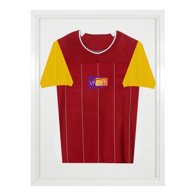 Vivarti DIY Tapered Sleeve Standard Sports Shirt Display White Frame 40 x 50cm White Inner Frame,White Backing Card