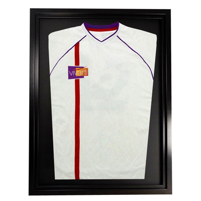 Vivarti DIY Tapered Standard Sports Shirt Display Black Frame 40 x 50cm Black Inner Frame,Black Backing Card