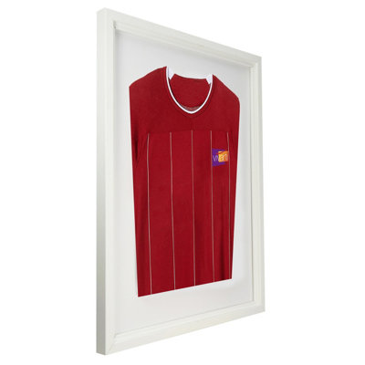 Vivarti DIY Tapered Standard Sports Shirt Display White Frame 40 x 50cm White Inner Frame,White Backing Card