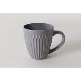 Vivense Pure Ceramic Coffee Mug, Grey colour, 11Oz/340ml