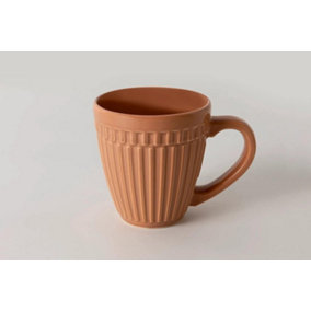 Vivense Pure Ceramic Coffee Mug, Terracotta colour, 11Oz/340ml