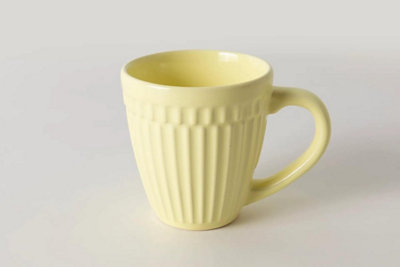 Vivense Pure Ceramic Coffee Mug, Yellow colour, 11Oz/340ml