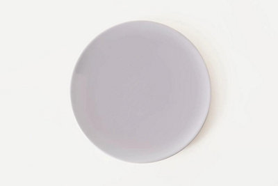 Vivense Pure Ceramic Plates Set of 4, Grey, 10 inches (26 cm)