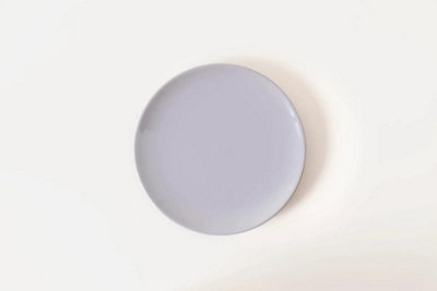 Vivense Pure Ceramic Plates Set of 4, Grey,  7 inches (19 cm)