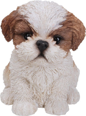 Vivid Arts Brown Shih-Tzu Puppy Pet Pals Garden Ornament