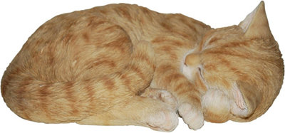 Vivid Arts Ginger Sleeping Cat Garden Ornament