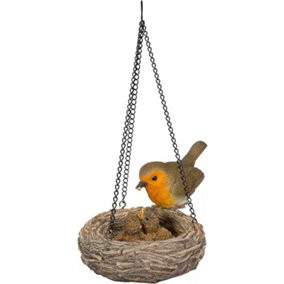 Vivid Arts Hanging Robins Nest with Chicks