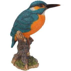 Vivid Arts Kingfisher on a Stump Garden Ornament