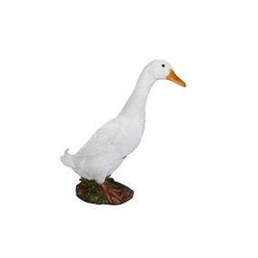 Vivid Arts Real Life White Standing Duck - Size B