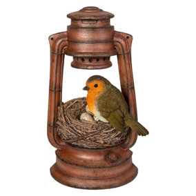 Vivid Arts Robin Nest in Lantern (Size D)