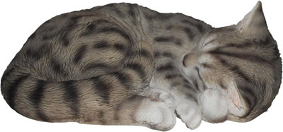 Vivid Arts Sleeping Tabby Cat Garden Ornament