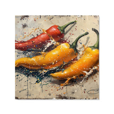 Vivid Burst: Pepper Splash Kitchen Splashback