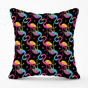 Vivid Flamingo Pattern Outdoor Cushion 45cm x 45cm