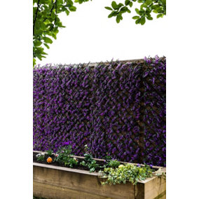 Vivid Violet Topiary Trellis 180 x 90cm Artificial Leaf Trellis Garden Screen