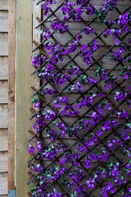 Vivid Violet Topiary Trellis 180 x 90cm Artificial Leaf Trellis Garden Screen - 3
