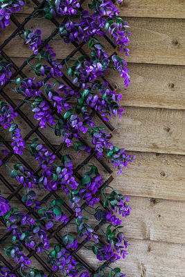 Vivid Violet Topiary Trellis 180 x 90cm Artificial Leaf Trellis Garden Screen - 5