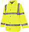 VizWear 3XL Yellow High Visibility 300D Quilted Waterproof 3/4 Length Parka Coat