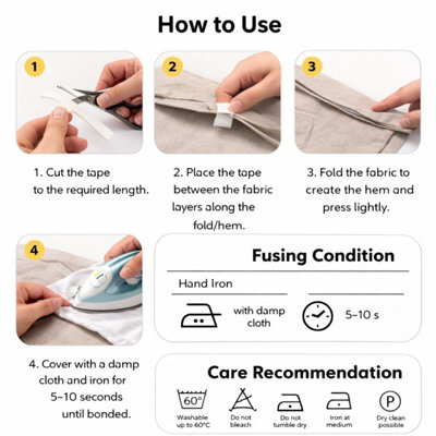 Vlieseline Wundaweb Iron On Hemming Tape 20m x 22mm (20 Pack)- No Sew ...