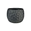 Vogue Black Honeycomb Indoor Plant Pot - Ceramic.  (H15 x W19 cm)