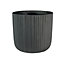 Vogue Black Linear Indoor Plant Pot - Ceramic. Large  (H20 x W21 cm)