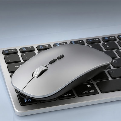 Voice controlled typing multilingual translation wireless Bluetooth mouse-Silver