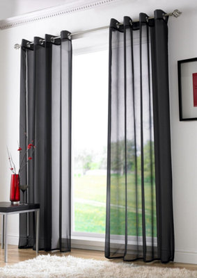 Voile Ringtop Eyelet Curtain Voile Net Panels