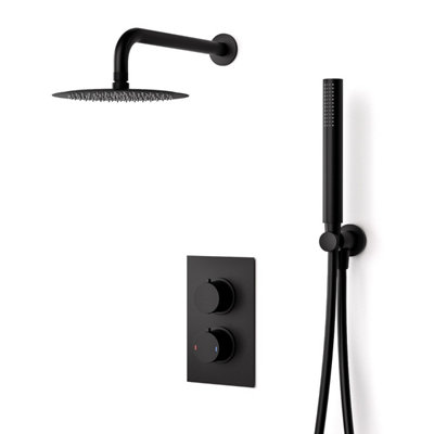 Voilet 2 Dial 2 Way Round Concealed Thermostatic Mixer Valve - 6