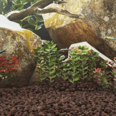 Volcanic Rocks for Aquarium Décor 10 kg Red 5-8 cm
