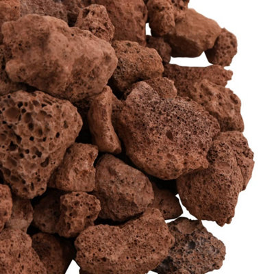 Volcanic Rocks for Aquarium Décor 25 kg Red 1-2 cm