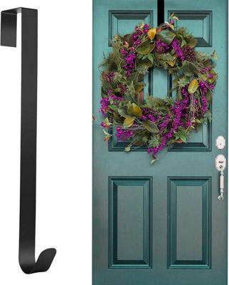 volila Door Wreath Hanger 38cm 15in Durable and Versatile Black Door Wreath Hook for Front Door or Indoor Use Multipurpose Wre DIY at B Q